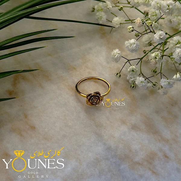 انگشتر گل رز طلا